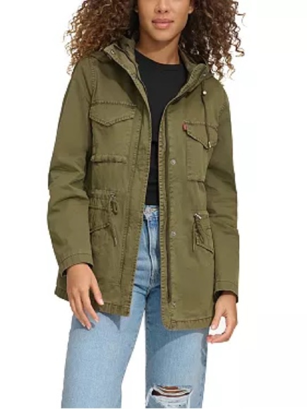 Levi's Olive Green Hooded Utility Jacket
